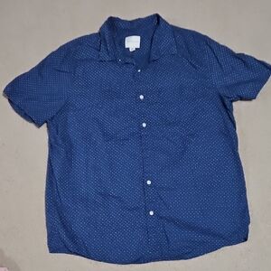 American Eagle Outfitters Blue Casual Button Down Shirt